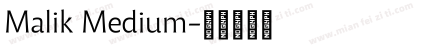 Malik Medium字体转换